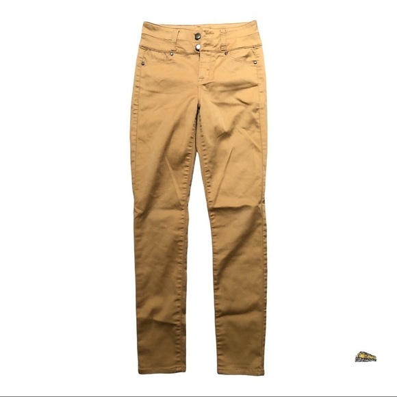 TINSELTOWN DENIM CULTER SIZE 1 SKINNY JEANS Mustard COLOR - Picture 1 of 10